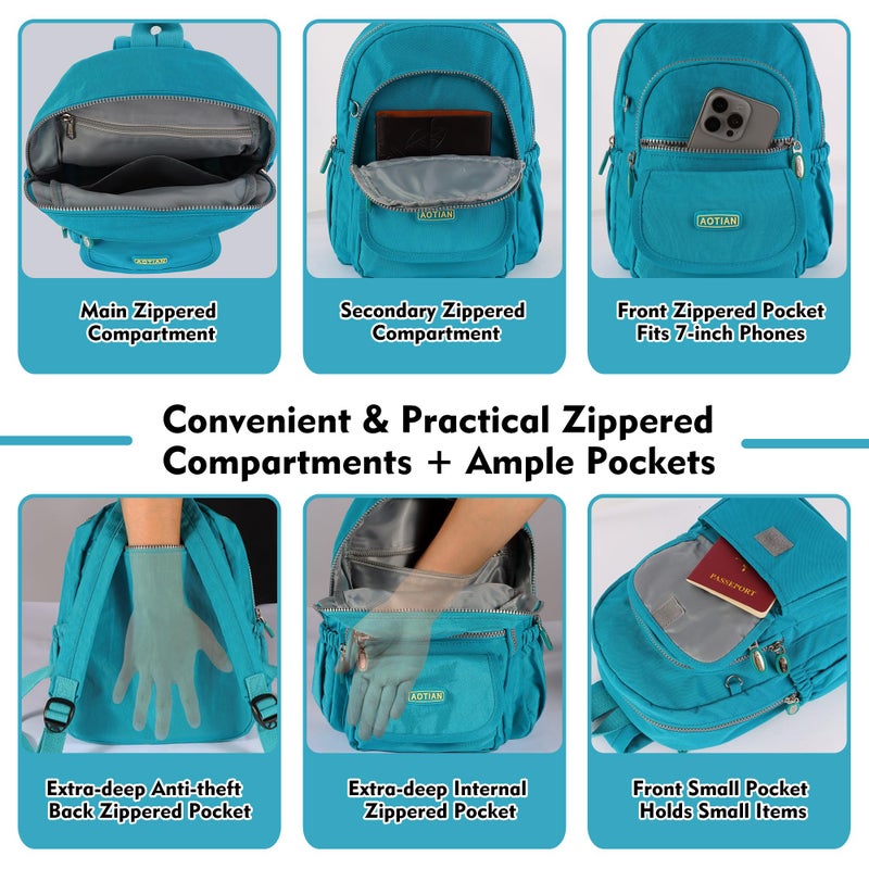 AOTIAN Mini Nylon Women Backpacks Casual Lightweight Small Daypack for Girls - Image 4